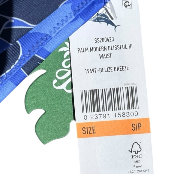 🌻 NEW w/Tags Tommy Bahama Palm Modern Blissful High-Waist Bottoms Size Small - Picture 6 of 6